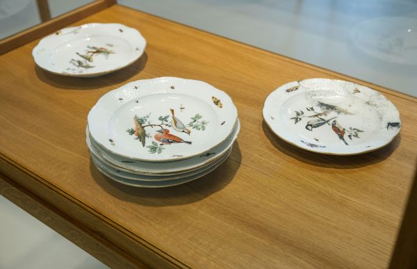 Meissen plates from the von Klemperer Collection (installation view)