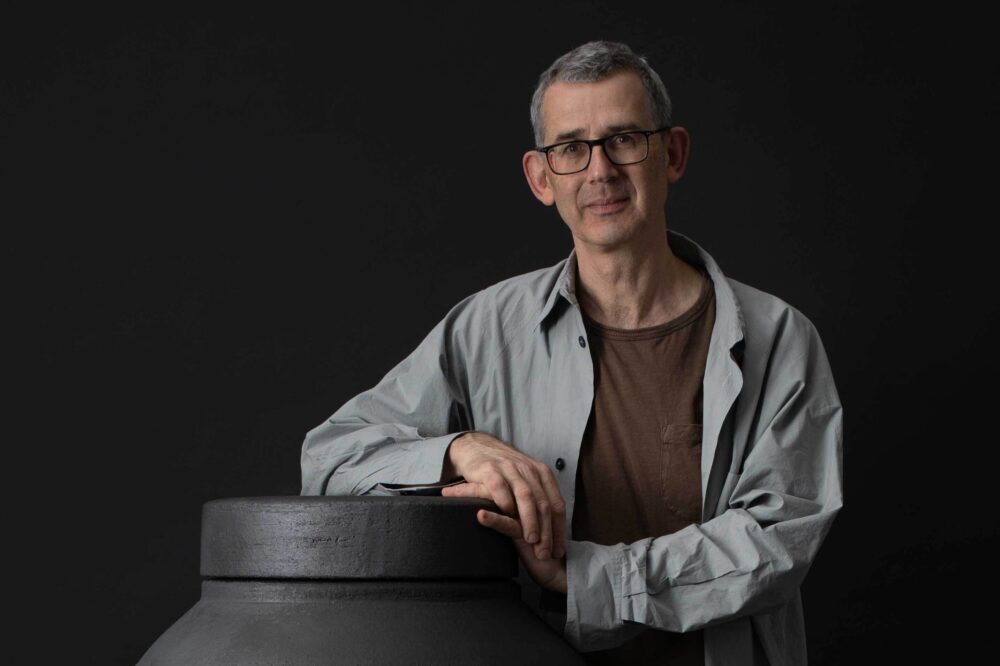 Portrait of Edmund de Waal with his piece elegie I