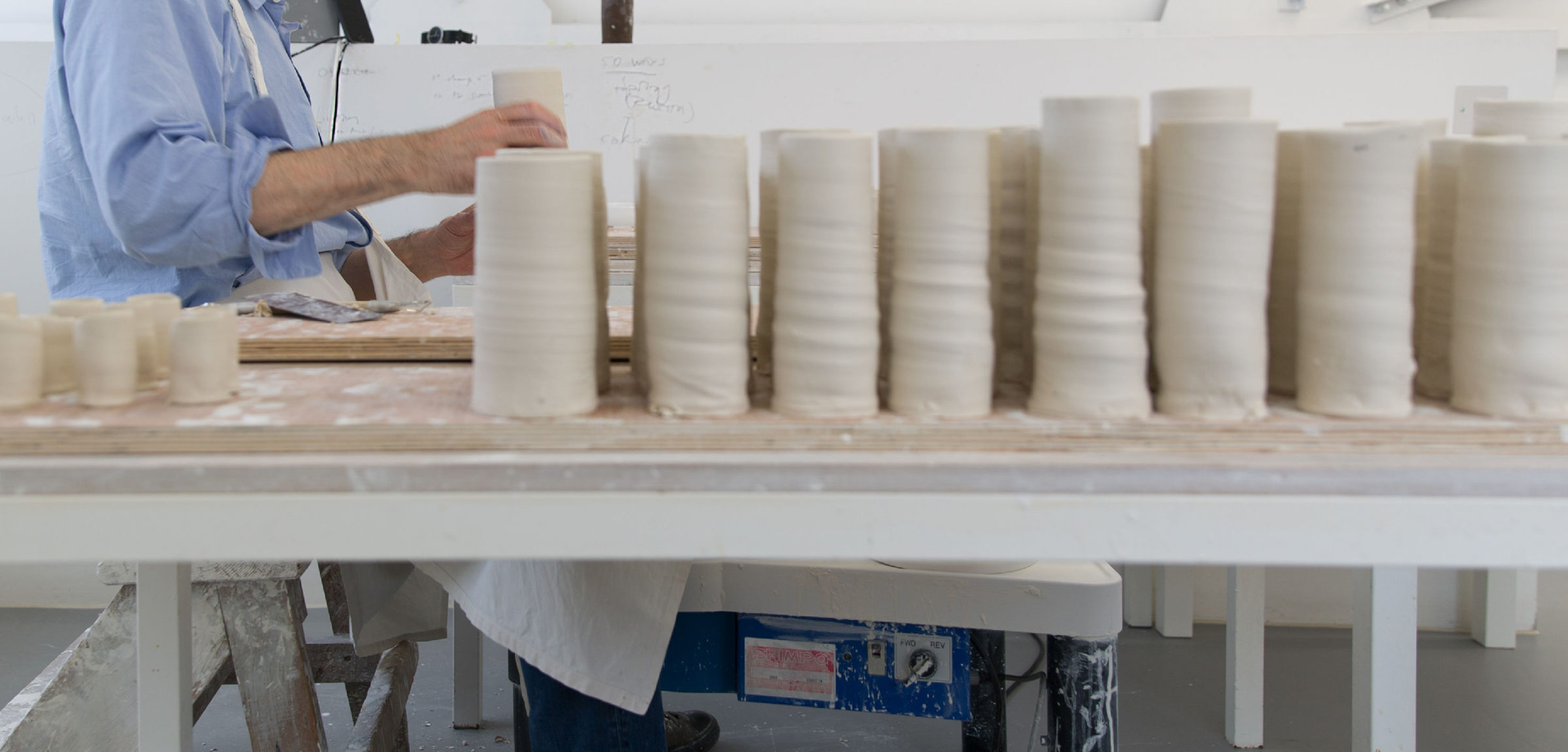 Edmund de Waal at work in his studio