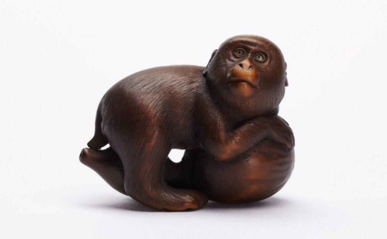 Ape clutching a gourd